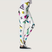 Helderwitte Pop art. 1980 Leggings (Rechts)