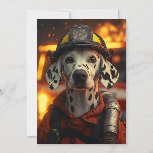 Heldhaftige brandweerman Dalmatiër Kaart (Voorkant)