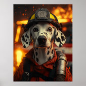 Heldhaftige brandweerman Dalmatiër Poster (Voorkant)