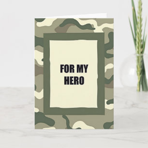 Heldhaftige Camo Vaderdagkaart Kaart