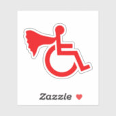 Heldhaftige gehandicapte sticker (Vel)