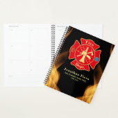 Heldhaftige Maltese Cross brandweerman embleem Planner (Display)