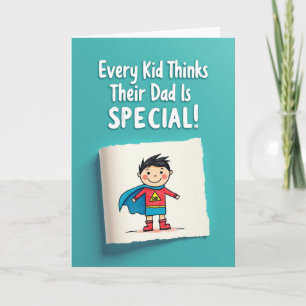 Heldhaftige Papa Illustratiekaart Kaart