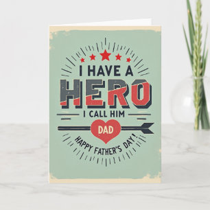 Heldhaftige Papa Vintage Stijl Kaart