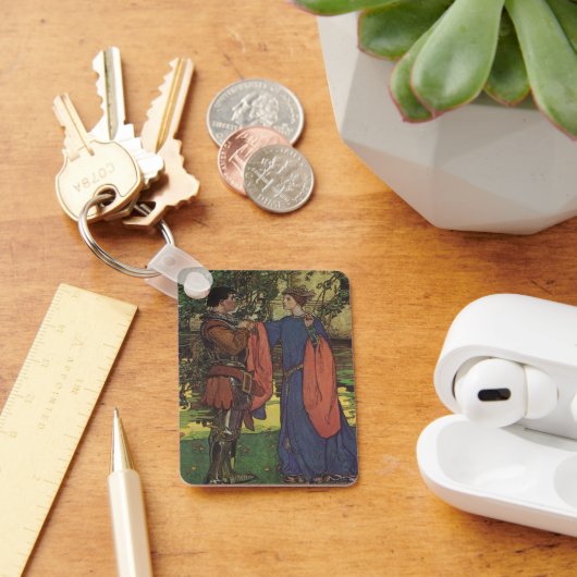 Heldhaftige Prins Ridder Glanzend Pantser Prinses Sleutelhanger (Bureau)