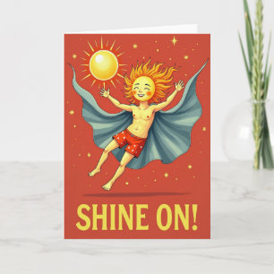 Heldhaftige verjaardagskaart van de zon kaart