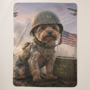 Heldhaftige Yorkie Special Forces Sherpa Dekbed Deken
