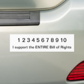 Hele Bill of Rights Bumpersticker (Op auto)