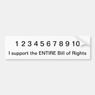 Hele Bill of Rights Bumpersticker