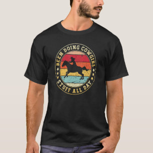 Hele dag cowgirl-dingen gedaan Cowgirl-ruiter Hooi T-shirt