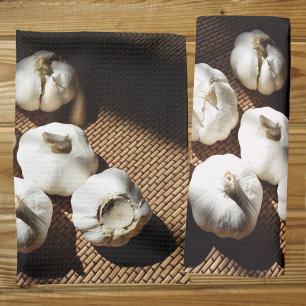 Hele handschoenen Witte knoflook Theedoek