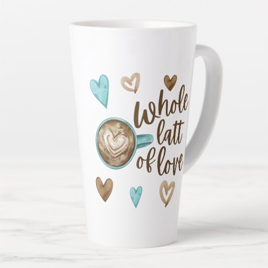 Hele latt of Love Latte Mok (Rechterhoek)