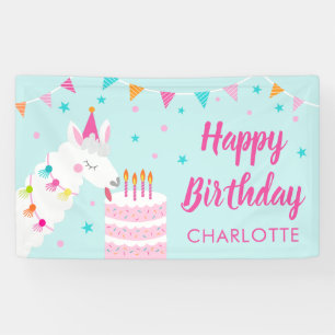 Hele Llama Fun Cake 4th Birthday Aqua Spandoek