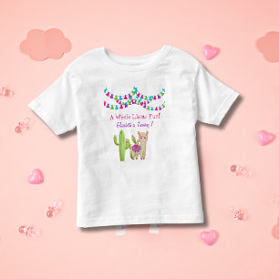 Hele Llama Fun Pink Paarse Cactus Kind Birthday Kinder Shirts