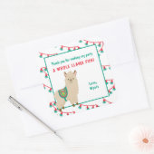 Hele Llama Fun Verjaardagsfeest dank u gunst Vierkante Sticker (Envelop)