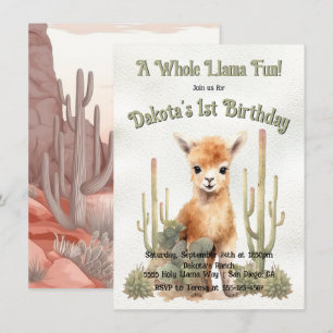 Hele Llama plezier draaien een verjaardag Kaart