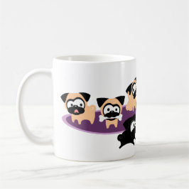 Hele Lotta Pugs (Paars) Koffiemok