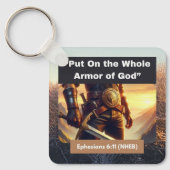 Hele pantser Gods - Square Metal Sleutelhanger (Voorkant)