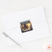 Hele pantser Gods - Vierkante Sticker (Envelop)