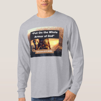 Hele pantser van God - Lange mouw Lt Grijs T-shirt