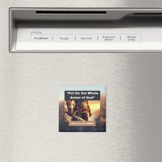 Hele pantser van God - Stenen Magneet (Insitu (Vaatwasser))