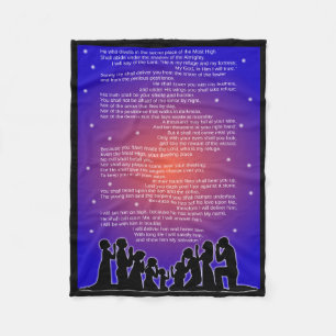 Hele Psalm 91 Fleece Blanket