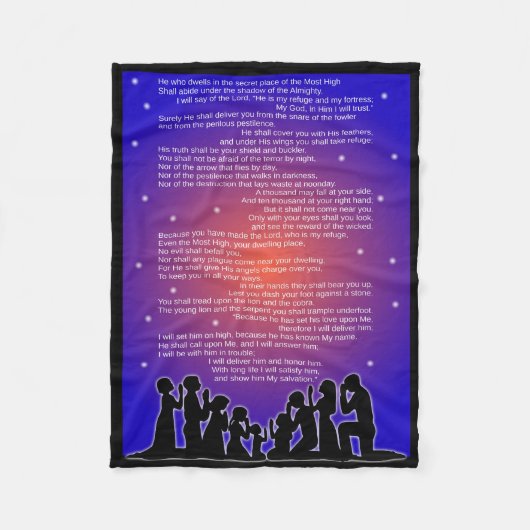 Hele Psalm 91 Fleece Blanket Deken (Voorkant)