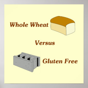 Hele tarwe versus gluten vrij poster