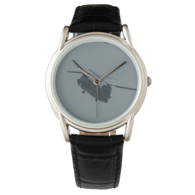 Helecopter Chinook van KABFA Design Horloge (Voorkant)