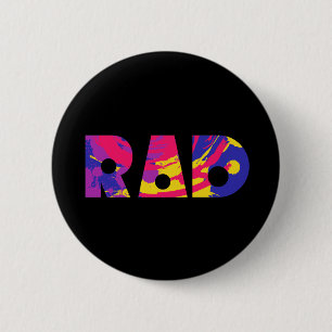 Helemaal 80s rad ronde button 5,7 cm
