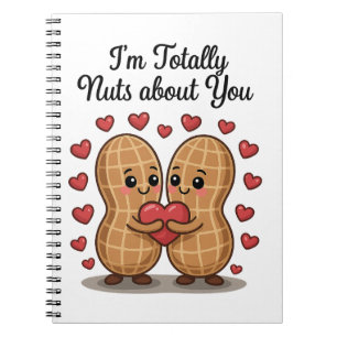 💕 Helemaal gek op jou – Schattigee pinda liefde S Notitieboek