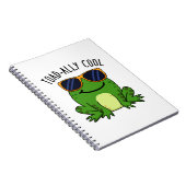 Helemaal Koele Grappige Pad Pun Notitieboek (Rechterzijde)