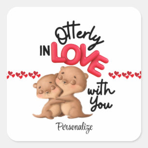 Helemaal verliefd op jou! - SCHATTIGEE VALENTIJNSD Vierkante Sticker