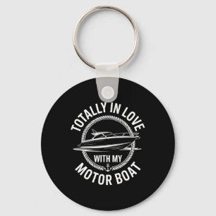 Helemaal verliefd op mijn motorboot kapitein sleutelhanger