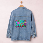 Helemaal Wild Cartoon 90s Flashback Comic Pattern Denim Jacket (Hangar)