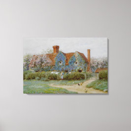 Helen Allingham Buckinghamshire House in Penn Stre Canvas Afdruk