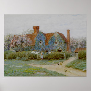 Helen Allingham Buckinghamshire House in Penn Stre Poster