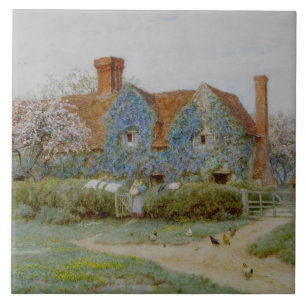 Helen Allingham Buckinghamshire House in Penn Stre Tegeltje