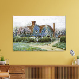 Helen Allingham Buckinghamshire House in Penstreet Canvas Afdruk