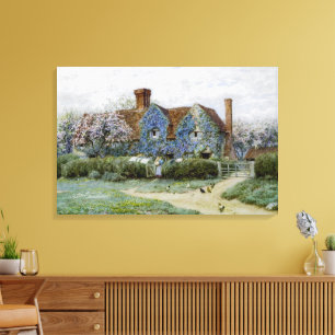 Helen Allingham Buckinghamshire House in Penstreet Canvas Afdruk