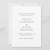 Helen Classic Elegant Wedding Save The Date (Voorkant)