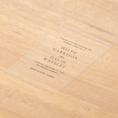 Helen Classic Elegant Wedding Save the Date Acryl Uitnodigingen (Laagn)