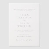 Helen Classic Elegant Wedding Vellum Uitnodigingen (Voorkant)