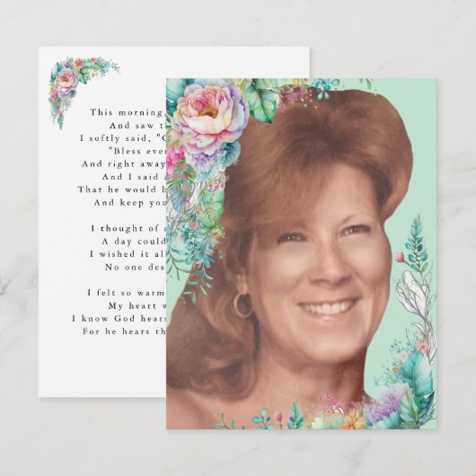 Helen Face Card met Vers Bedankkaart (Voorkant / Achterkant)