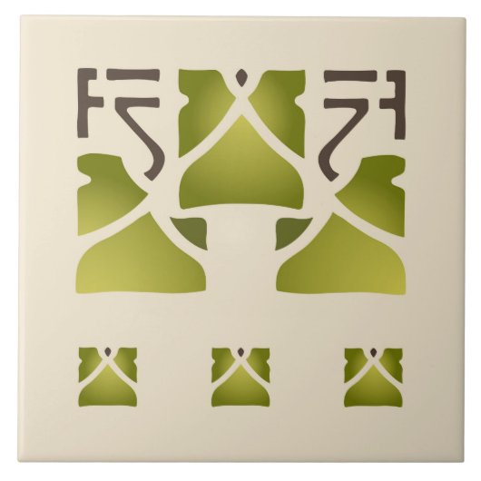 Helen Foster "Leaf Trio" Tegeltje (Voorkant)