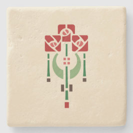 Helen Foster "Pendant Roos" Stenen Onderzetter