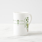 Helen Foster "Prairie Frieze" Stencil Pattern Porselein Kop (Voorkant rechts)