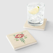 Helen Foster "Roos Frieze" Stenen Onderzetter (Zijkant)