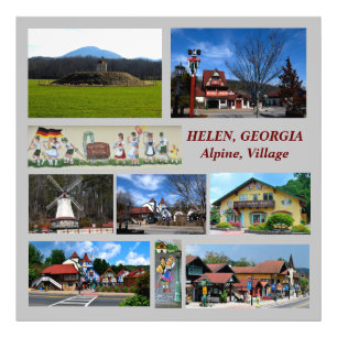 Helen, Georgia Alpine Village fotoprint Foto Afdruk