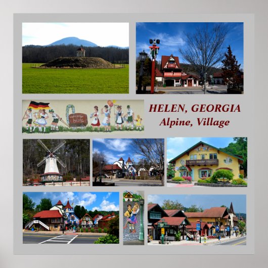 Helen, Géorgie Affiche du Village alpin (Devant)